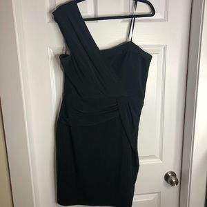 BCBG MAX & CLEO Black One Shoulder Dress 14